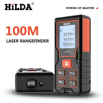 HILDA-레이저 거리 측정기, 40M 60M 80M 100M 거리 측정기, 레이저 테이프 거리 측정기, 건축
