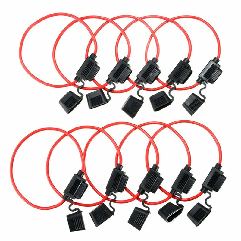 10 Pcs 12V 40A Standard Blade Inline Fuse Holder with Waterproof Dustproof Cover Boat Fuse Block
10 Pcs 12V 40A Standard Blade Inline Fuse Holder with Waterproof Dustproof Cover Boat Fuse Block