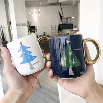 Brief Single-layer Christmas Tree Ceramic Mug with Handgrip Milk Coffee Mug Breakfast 350ml Large Capacity Cup for Couples Gifts
Brief Single-layer Christmas Tree Ceramic Mug with Handgrip Milk Coffee Mug Breakfast 350ml Large Capacity Cup for Couples Gifts