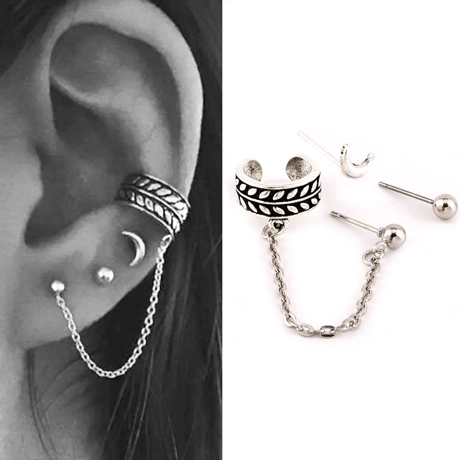 Starbeauty 3pcs Wheat Moon Ball Ear Piercing Helix Piercing Oreja Tragus Earring Tassel Fake Piercing Fake Earrings Set Jewelry
Starbeauty 3pcs Wheat Moon Ball Ear Piercing Helix Piercing Oreja Tragus Earring Tassel Fake Piercing Fake Earrings Set Jewelry