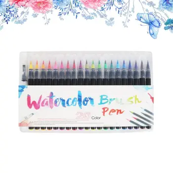 20 Color Premium Painting Soft Brush Pen Set Watercolor Markers Pen Effect Best For Coloring Books Manga Comic Calligraphy
20 Color Premium Painting Soft Brush Pen Set Watercolor Markers Pen Effect Best For Coloring Books Manga Comic Calligraphy