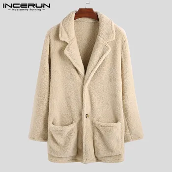 INCERUN Fashion Faux Fleece Coats Men Jackets Pockets Plush Fluffy Soft Long Sleeve Outerwear Solid Overcoat Men Streetwear 2020
INCERUN Fashion Faux Fleece Coats Men Jackets Pockets Plush Fluffy Soft Long Sleeve Outerwear Solid Overcoat Men Streetwear 2020