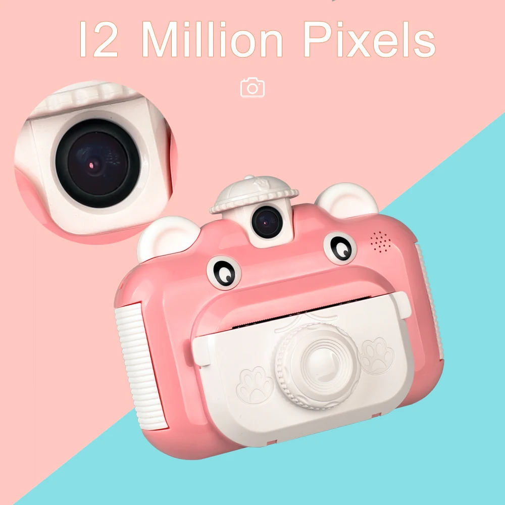 HD 1080P 12MP Lens Kids Instant Print Camera Children Polaroid With Thermal Photo Paper Photo Toys Camera For Birthday Gifts HD 1080P 12MP Lens Kids Instant Print Camera Children Polaroid With Thermal Photo Paper Photo Toys Camera For Birthday Gifts