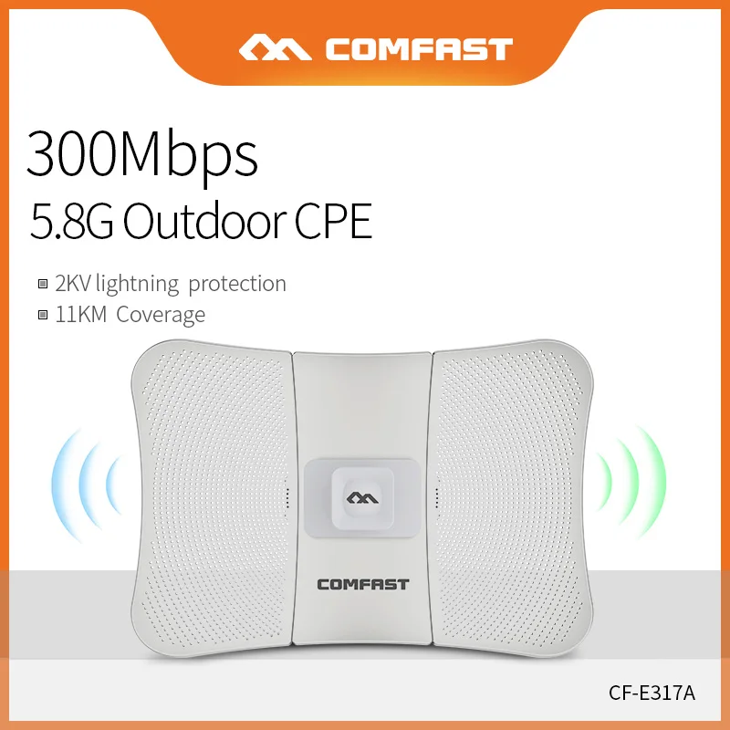 Comfast 11KM 5GHz Radar Automatic Bridge Outdoor CPE Wireless WiFi Repeater Extender Router AP Access Point WiFi
Comfast 11KM 5GHz Radar Automatic Bridge Outdoor CPE Wireless WiFi Repeater Extender Router AP Access Point WiFi