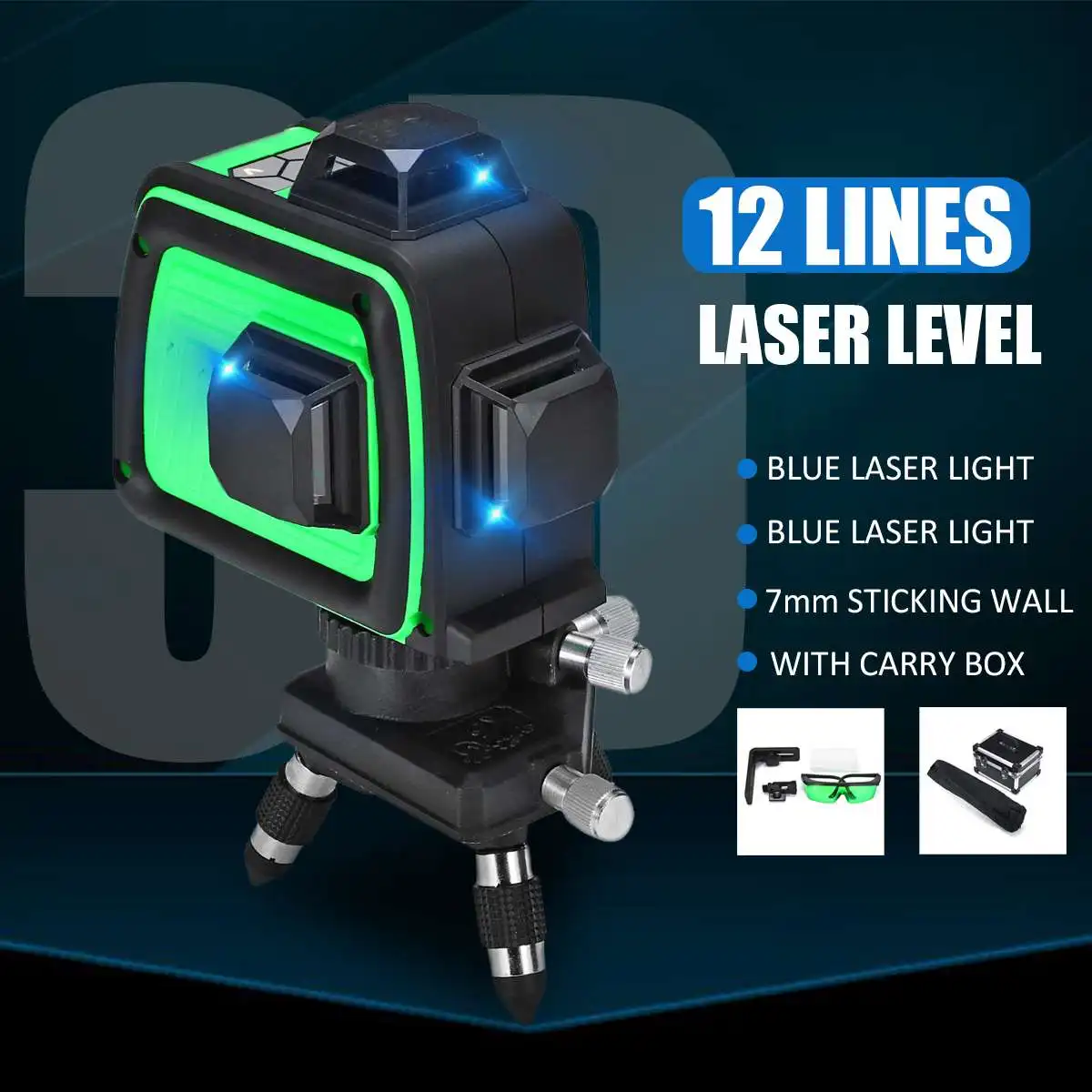 12 Line Blue Laser Level Self-leveling Horizontal&Vertical 360 Degree Adjustment Higher Visibility Automatic Leveling Tool
12 Line Blue Laser Level Self-leveling Horizontal&Vertical 360 Degree Adjustment Higher Visibility Automatic Leveling Tool