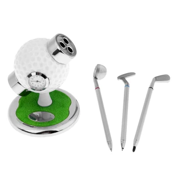 Mini Desktop Golf Ball Pen Stand with Golf Pens 3-piece set of Golf Souvenir Novelty Gift
Mini Desktop Golf Ball Pen Stand with Golf Pens 3-piece set of Golf Souvenir Novelty Gift