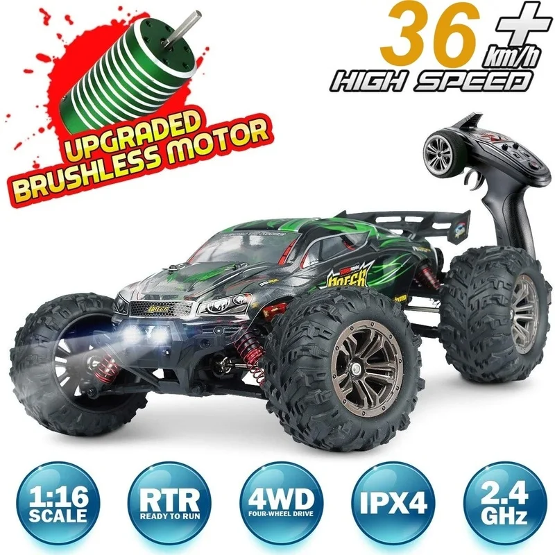 4WD RC Car 1:16 Scale Brushless High Speed 36KM/h Off-Road 2.4G RC Monster Truck Racing Vehicle for Christmas Gifts Hot
4WD RC Car 1:16 Scale Brushless High Speed 36KM/h Off-Road 2.4G RC Monster Truck Racing Vehicle for Christmas Gifts Hot