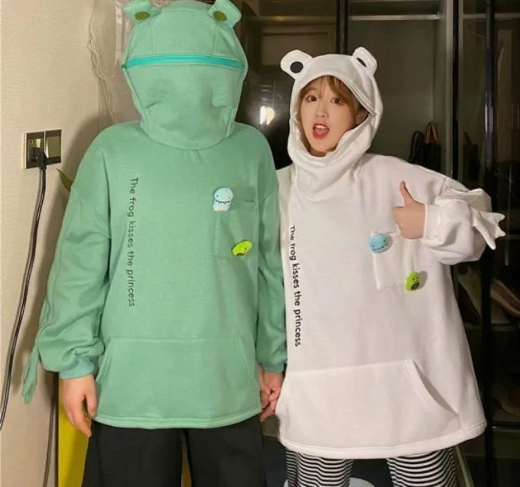 2020 Autumn/Winter Trend Frog Hooded Children's Fun Plus Velvet Hooded Sweater Personality Harajuku Pullover Loose Top Kawaii
2020 Autumn/Winter Trend Frog Hooded Children's Fun Plus Velvet Hooded Sweater Personality Harajuku Pullover Loose Top Kawaii