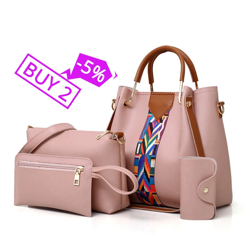 Fashion Women's Handbags 4 Pcs/set Composite Bags Handbag Women Shoulder Bags Female Totes Large Capacity Women's Crossbody Bags
Fashion Women's Handbags 4 Pcs/set Composite Bags Handbag Women Shoulder Bags Female Totes Large Capacity Women's Crossbody Bags
