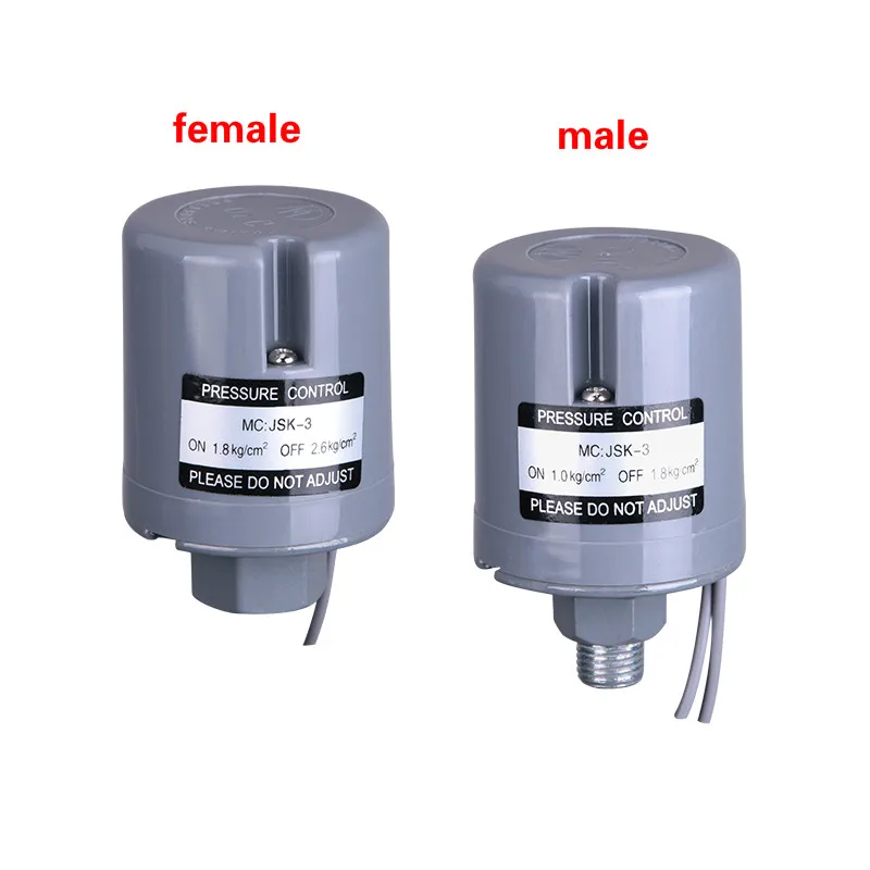 Adjustable Mechanical Water Pump Pressure Switch Controller Automatic Pressure Switch DN8 DN10 Male Femal Thread
Adjustable Mechanical Water Pump Pressure Switch Controller Automatic Pressure Switch DN8 DN10 Male Femal Thread