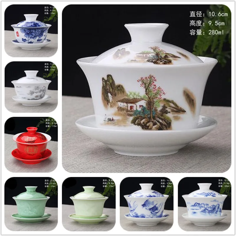 Hand Painted Rich Fish Ceramic Porcelain Gaiwan Chinese Kung Fu Tea Set Handmade Teaware Tureen Sancai Tea Cup Pu'er Kettle
Hand Painted Rich Fish Ceramic Porcelain Gaiwan Chinese Kung Fu Tea Set Handmade Teaware Tureen Sancai Tea Cup Pu'er Kettle
