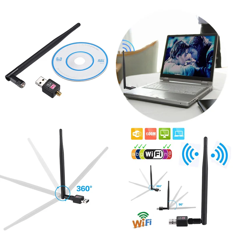 2.4GHz USB Wireless Wifi Adapter 600mbps 802.11n USB Ethernet Adapter Network Card Wi-fi Receiver For Windows Mac PC
2.4GHz USB Wireless Wifi Adapter 600mbps 802.11n USB Ethernet Adapter Network Card Wi-fi Receiver For Windows Mac PC