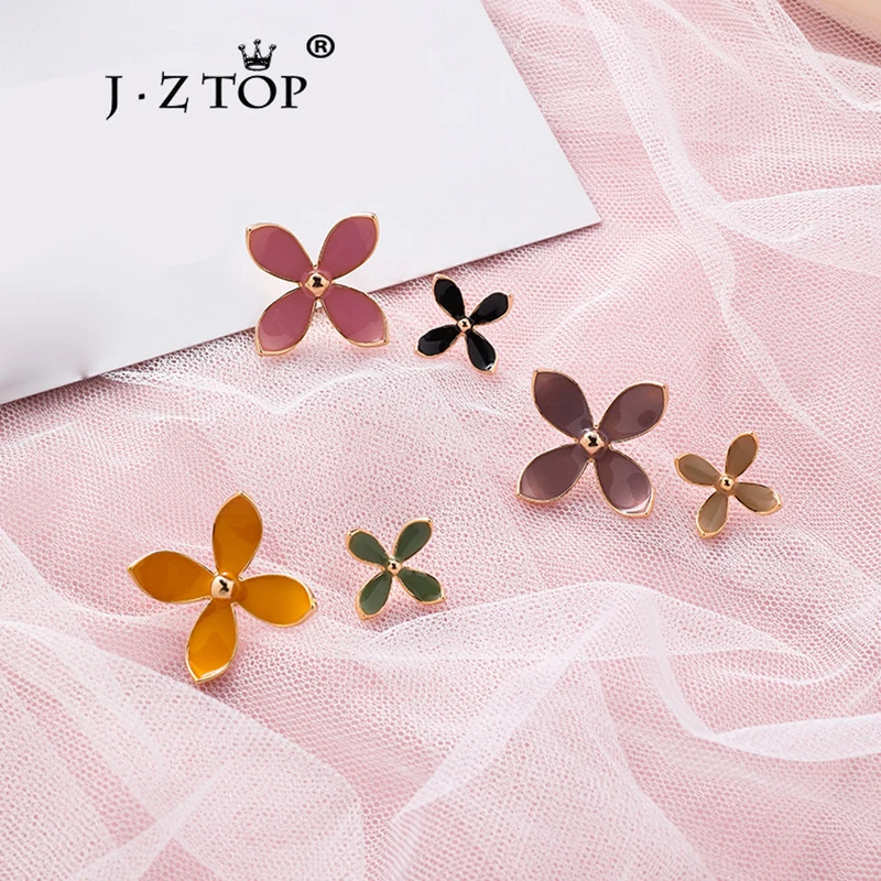 Women Sweet Color Flower Stud Earrings Contrast Color Asymmetric Petals Earring For Female Size Three Dimensional Flower Earring
Women Sweet Color Flower Stud Earrings Contrast Color Asymmetric Petals Earring For Female Size Three Dimensional Flower Earring