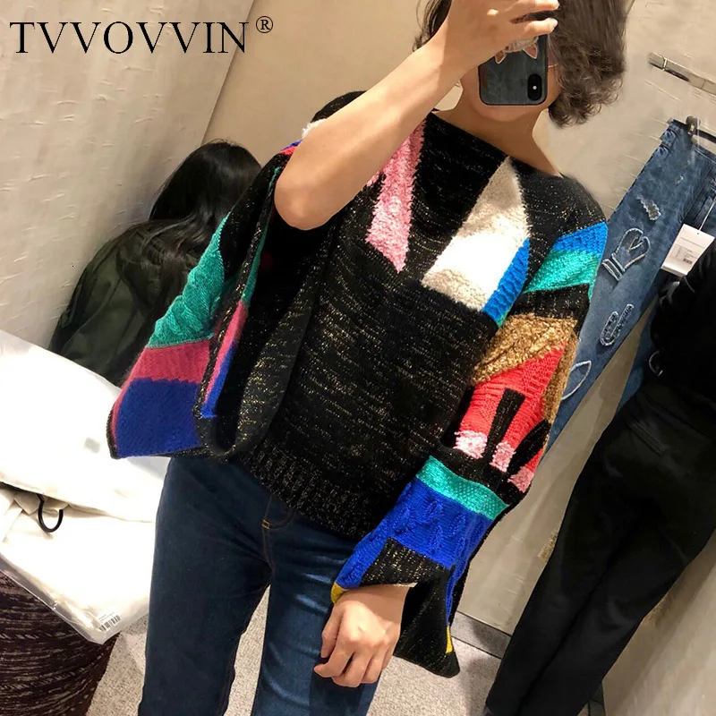 TVVOVVIN Irregular Hit Color Weave Knitting Patchwork Pullovers Woman 2019 Loose Flare Sleeve Round Neck Sweater ZX506
TVVOVVIN Irregular Hit Color Weave Knitting Patchwork Pullovers Woman 2019 Loose Flare Sleeve Round Neck Sweater ZX506