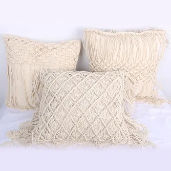 Hand Made Cushion Covers Macrame Hand-woven Thread Pillow Covers Geometry Bohemia Style Pillowcase Home Decor
Hand Made Cushion Covers Macrame Hand-woven Thread Pillow Covers Geometry Bohemia Style Pillowcase Home Decor