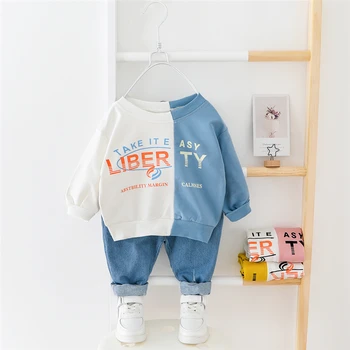 2020 Spring Baby Girls Boys Clothing Sets Patchwork T Shirt Jeans Casual Toddler Infant Clothes Children Clothing
2020 Spring Baby Girls Boys Clothing Sets Patchwork T Shirt Jeans Casual Toddler Infant Clothes Children Clothing