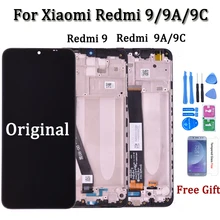 6.53 pouces D'écran Pour Xiaomi Redmi 9A 9C D'affichage DE Convertisseur Analogique-Numérique D'écran Tactile D'AFFICHAGE à CRISTAUX liquides Pour Redmi 9 Remplacement LCD Téléphone Assemblage de Pièces=