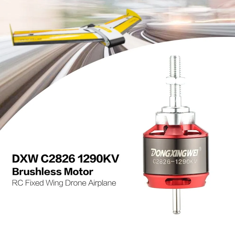 DXW C2826 2826 1290KV 2-4S 5mm Outrunner Brushless Motor for RC FPV Fixed Wing Drone Airplane Aircraft 1290 Propeller
DXW C2826 2826 1290KV 2-4S 5mm Outrunner Brushless Motor for RC FPV Fixed Wing Drone Airplane Aircraft 1290 Propeller
