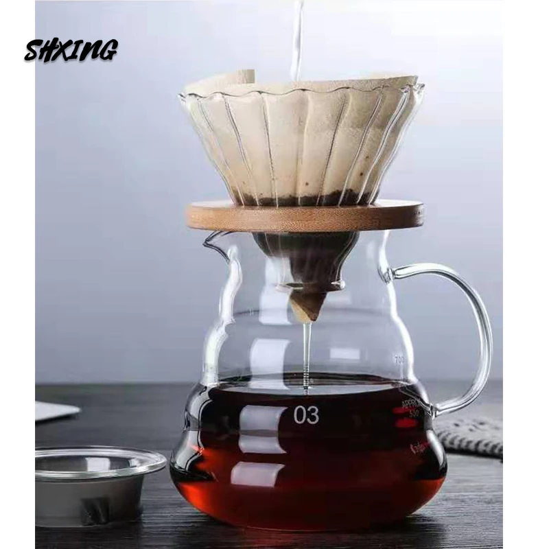 Cloud Wood Bracket Glass Reusable Filter 800ml / 600ml / 360ml Coffee Dripper and Pot Set for V60 Style V60 Filter
Cloud Wood Bracket Glass Reusable Filter 800ml / 600ml / 360ml Coffee Dripper and Pot Set for V60 Style V60 Filter