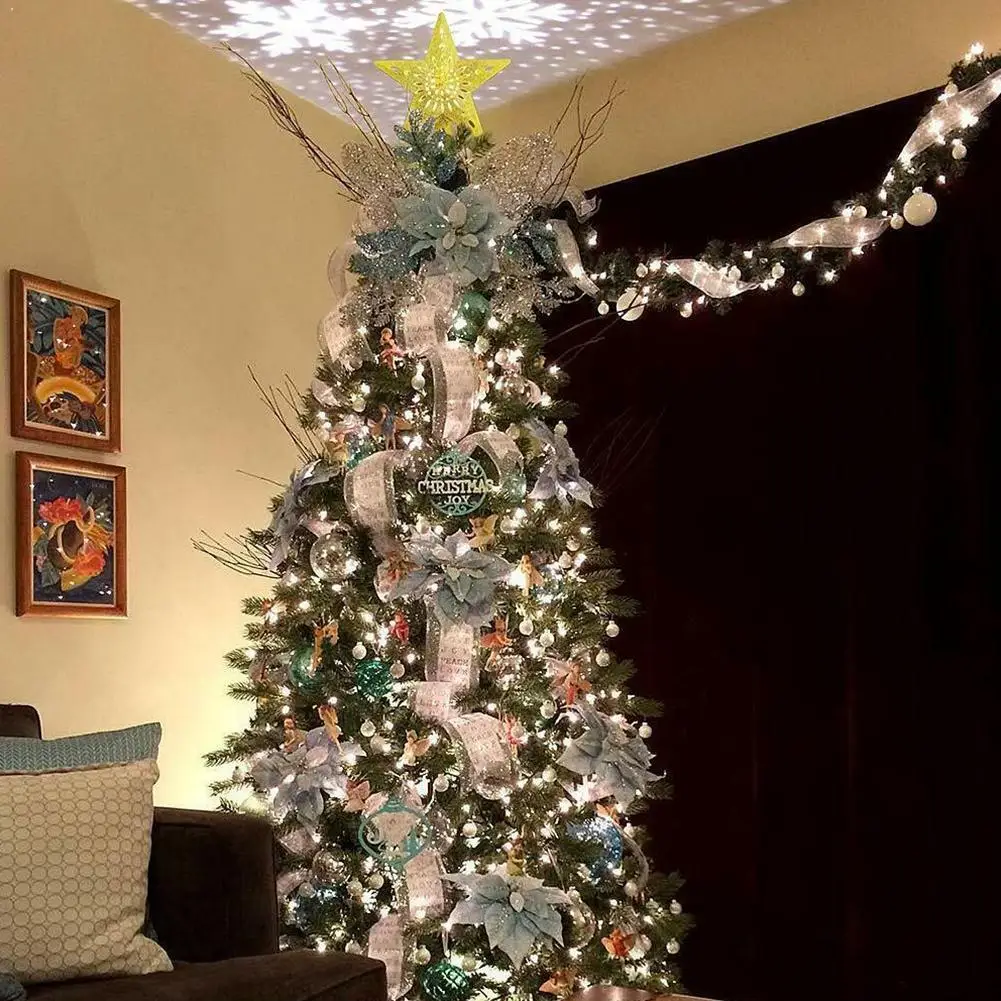 Snowflake Projection Lamp Unique Lit Christmas Tree LED Topper Light Party Projection Snowflake Top Decorations Star Lamp G V8Z9
Snowflake Projection Lamp Unique Lit Christmas Tree LED Topper Light Party Projection Snowflake Top Decorations Star Lamp G V8Z9
