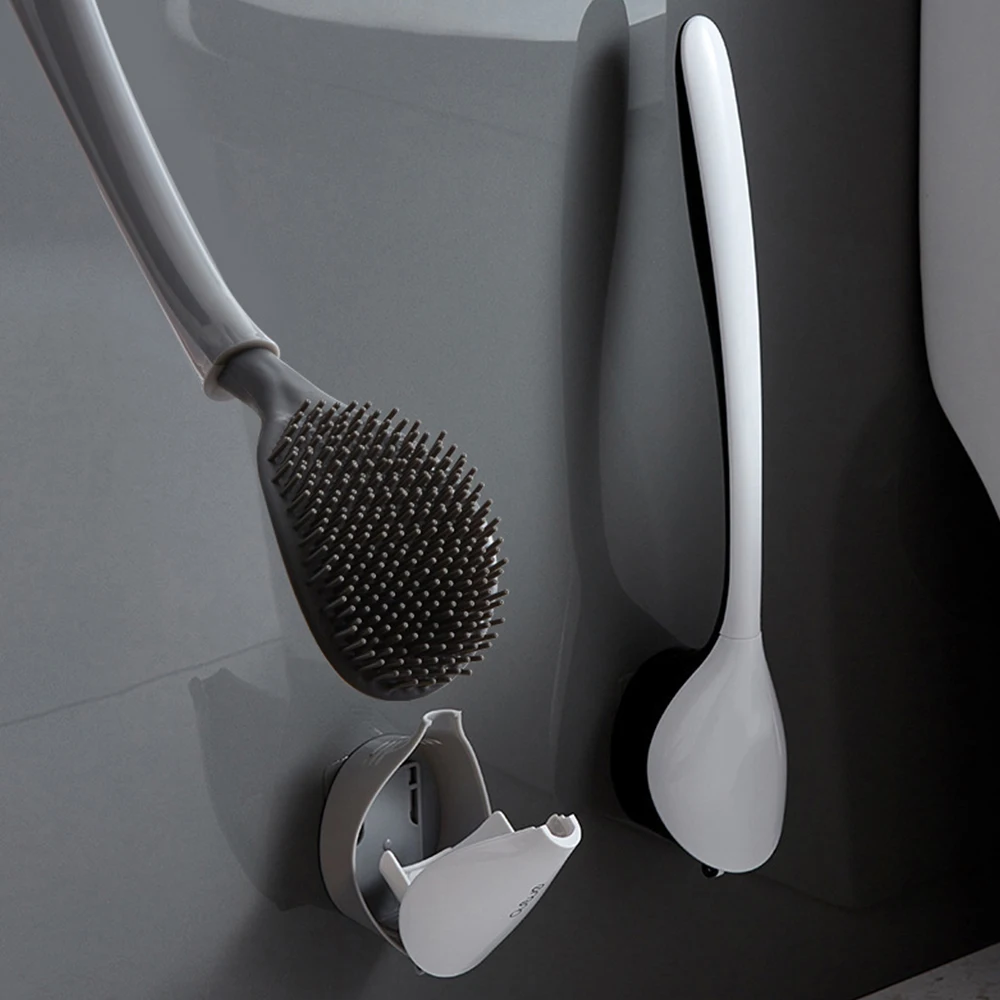 Silicone Toilet Brush Punch-free Cleaning Tools For Home TPR Toilet Brush For Bathroom Wall-mount Bathroom Accessories
Silicone Toilet Brush Punch-free Cleaning Tools For Home TPR Toilet Brush For Bathroom Wall-mount Bathroom Accessories