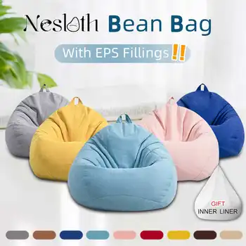 Comfortable Lazy Bean Bag Sofa Cover Contains EPS Beaded Stuffing Living Room Recliner Seat Tatami Resting Cushion Furniture
Comfortable Lazy Bean Bag Sofa Cover Contains EPS Beaded Stuffing Living Room Recliner Seat Tatami Resting Cushion Furniture