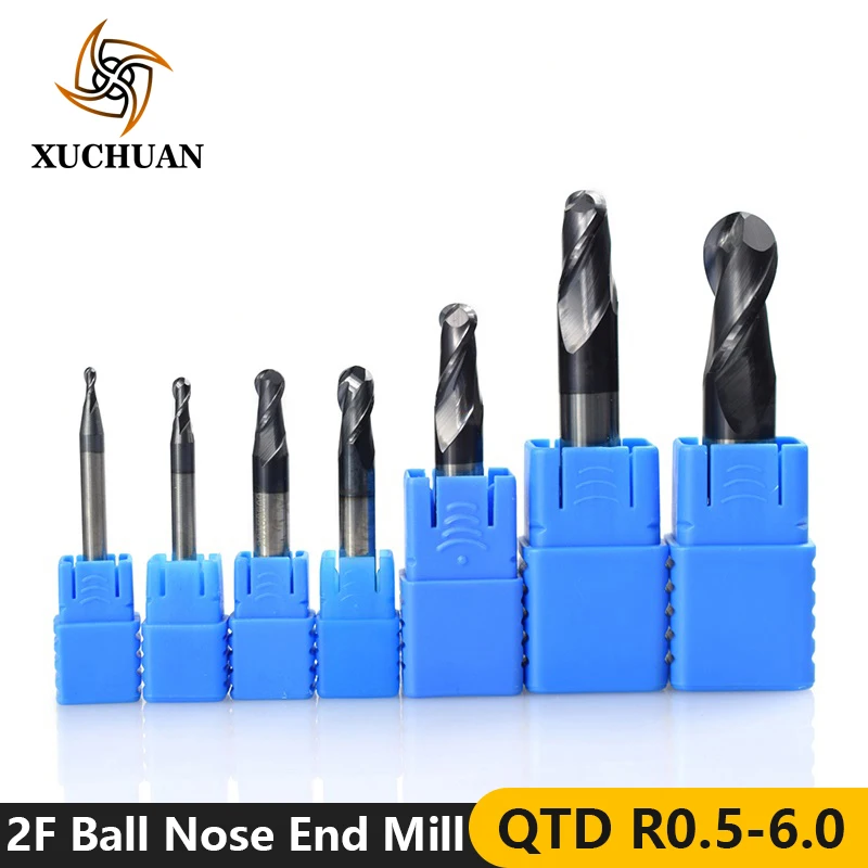 1pc R0.5-6.0 Ball Nose End Mill HRC 50 Carbide End Mill 2 Flutes CNC Router Bit Ball Nose Milling Bit
1pc R0.5-6.0 Ball Nose End Mill HRC 50 Carbide End Mill 2 Flutes CNC Router Bit Ball Nose Milling Bit