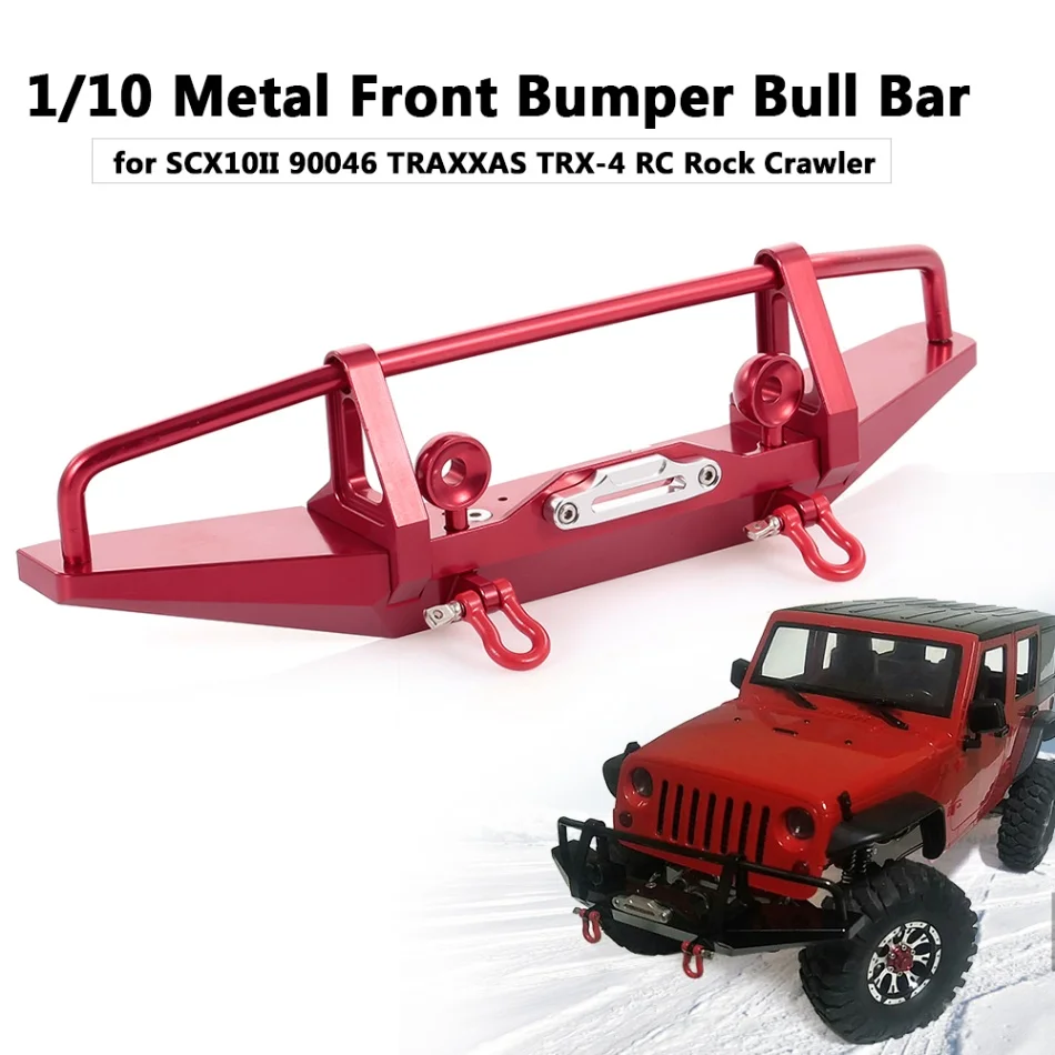 RC Car Upgrade RC Car Part Metal Front Bumper Bull Bar for 1/10 SCX10II 90046 TRAXXAS TRX-4 RC Car Off-road Rock Crawler
RC Car Upgrade RC Car Part Metal Front Bumper Bull Bar for 1/10 SCX10II 90046 TRAXXAS TRX-4 RC Car Off-road Rock Crawler