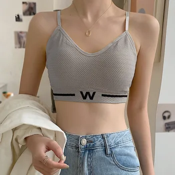Sexy Tank Women Fashion Korean Style Girl Top Underwear Wild No Steel Ring Tube Top Strap Sports Camisole New 
Sexy Tank Women Fashion Korean Style Girl Top Underwear Wild No Steel Ring Tube Top Strap Sports Camisole New