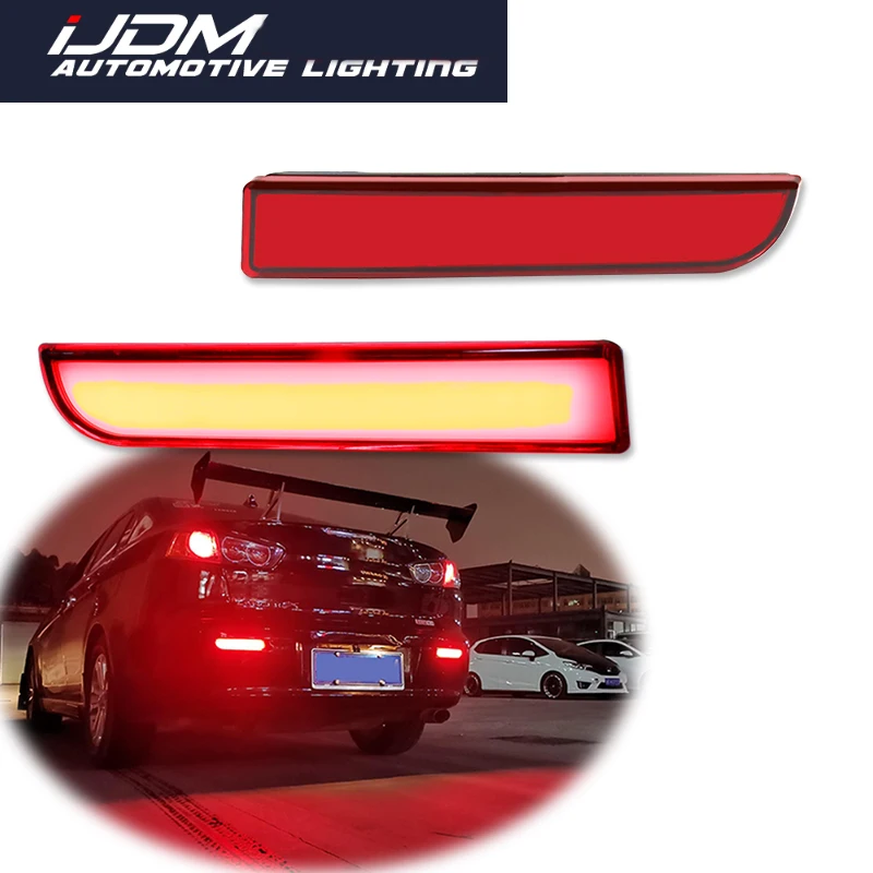 IJDM для Mitsubishi Lancer Evolution X Outlander Красный Светодиодный отражатель бамперсветильник s