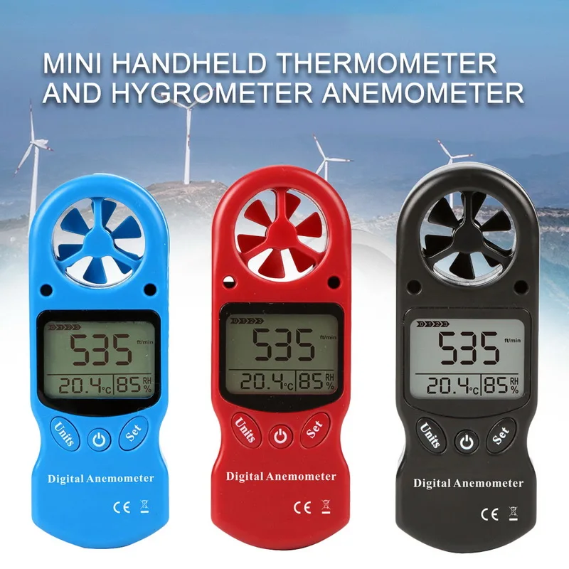 Digital Anemometer Handheld LCD Wind Speed Meter With Temperature Wind Chill Backlight Max/Min Data Measuring Wind Speed
Digital Anemometer Handheld LCD Wind Speed Meter With Temperature Wind Chill Backlight Max/Min Data Measuring Wind Speed