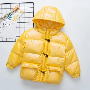 Winter new children's down jacket primary school students solid color horn buckle short jacket boys and girls down jacket thick 
Winter new children's down jacket primary school students solid color horn buckle short jacket boys and girls down jacket thick