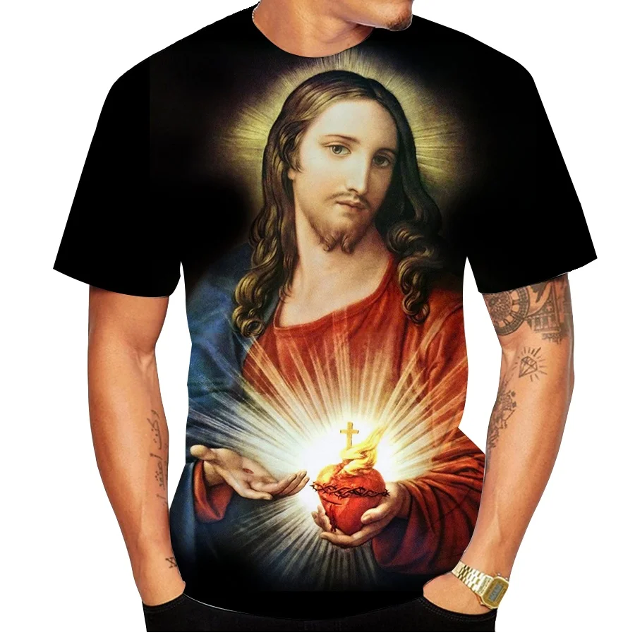 2020 New Fashion God Patterned 3D Tees Classic Jesus Short-Sleeved Comfortable Leisure O-neck T-shirt Men Clothing Size XS-5XL
2020 New Fashion God Patterned 3D Tees Classic Jesus Short-Sleeved Comfortable Leisure O-neck T-shirt Men Clothing Size XS-5XL