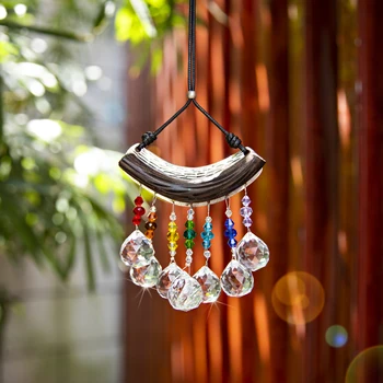 H&D Chakra Crystal Ball Drop Prism Suncatcher Rainbow Maker Window Hanging Pendant with Woodgrain Sandalwood Ornament Home Decor
H&D Chakra Crystal Ball Drop Prism Suncatcher Rainbow Maker Window Hanging Pendant with Woodgrain Sandalwood Ornament Home Decor