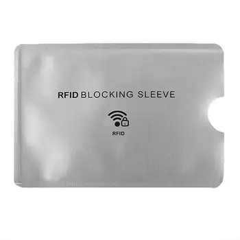 RFID Blocking Reader Lock Bank Credit Card Protector Shielding Bag Sleeve Holder For Anti-theft Protection Safty Pack