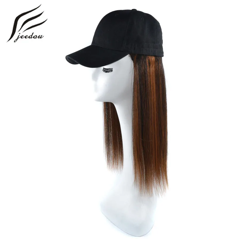 jeedou Synthetic Hair Wig with Baseball Cap Long Straight 40cm 160g Black Brown Color Hair Extension with Black Hat for Girl
jeedou Synthetic Hair Wig with Baseball Cap Long Straight 40cm 160g Black Brown Color Hair Extension with Black Hat for Girl
