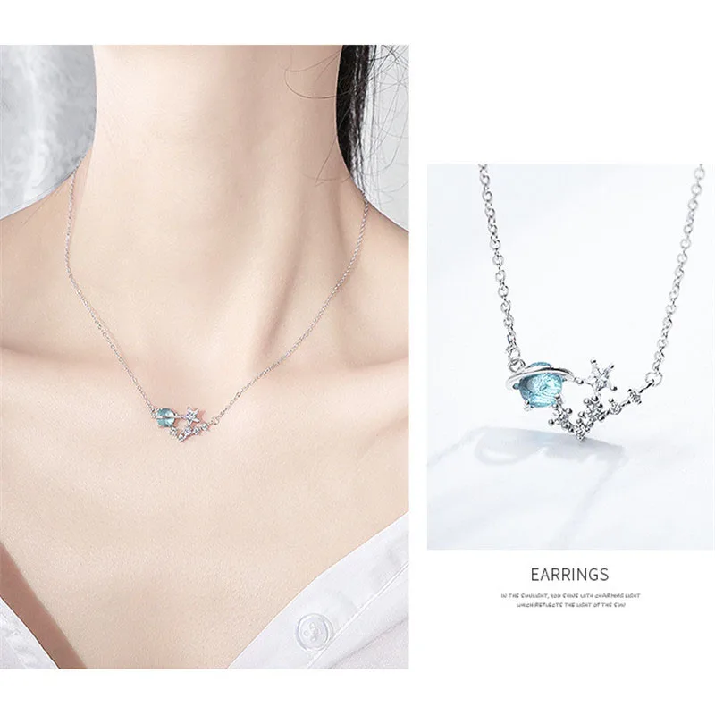 Fashion Simple Star Key Starry Planet Chain Necklaces for Women Rose Gold Blue Party Cubic Zircon Clavicle Necklace Jewlery
Fashion Simple Star Key Starry Planet Chain Necklaces for Women Rose Gold Blue Party Cubic Zircon Clavicle Necklace Jewlery