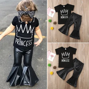 Toddler Baby Kids Girls Summer Letter Print Tops+ Bell-bottoms Pants 2Pcs Sets Outfits Clothing Children Short Sleeve T-shirts C
Toddler Baby Kids Girls Summer Letter Print Tops+ Bell-bottoms Pants 2Pcs Sets Outfits Clothing Children Short Sleeve T-shirts C