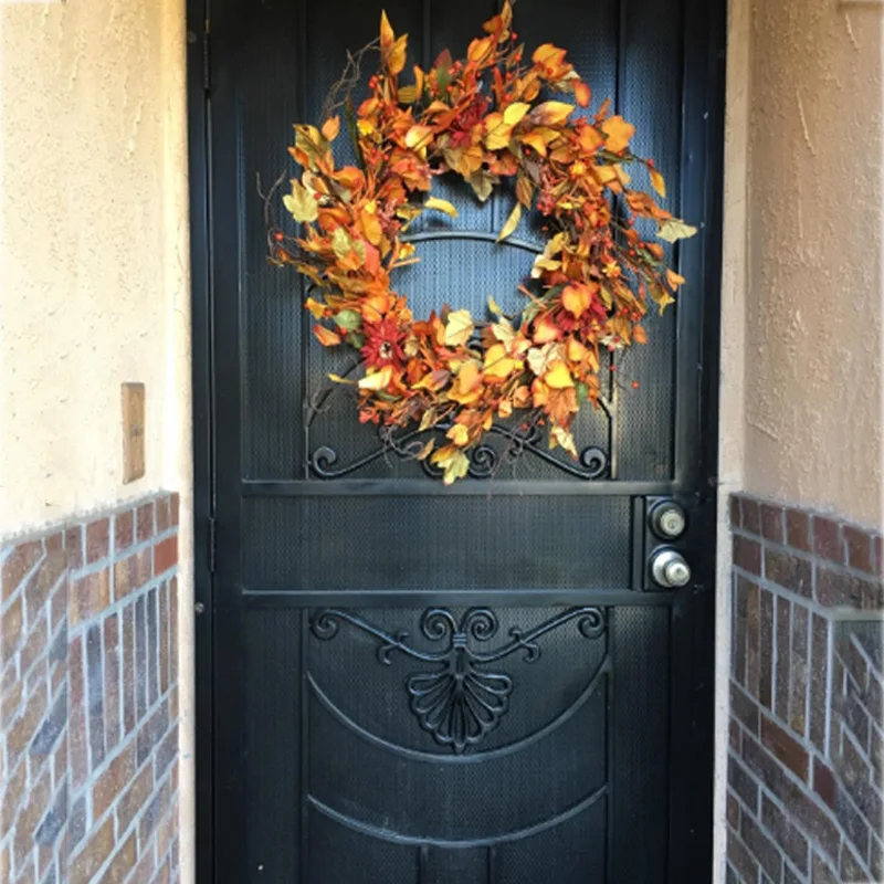 Autumn Wreath Christmas Decoration Thanksgiving Garland Window Restaurant Home Artificial Maple Leaf Decoration Wreath Door wall
Autumn Wreath Christmas Decoration Thanksgiving Garland Window Restaurant Home Artificial Maple Leaf Decoration Wreath Door wall