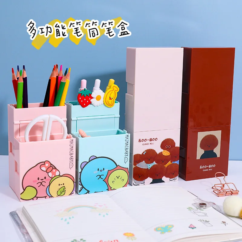 Cute Multi-functional Stationery Box Foldable Stand Portable bi tong shi Online Celebrity Pencil Box Creative South Korea Pencil
Cute Multi-functional Stationery Box Foldable Stand Portable bi tong shi Online Celebrity Pencil Box Creative South Korea Pencil
