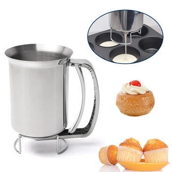 800ML Pancake Dough Dispenser Stainless Steel Batter Dispenser Pastry Tools For Baking Cake Waffles Gadgets Kitchen Accessories
800ML Pancake Dough Dispenser Stainless Steel Batter Dispenser Pastry Tools For Baking Cake Waffles Gadgets Kitchen Accessories
