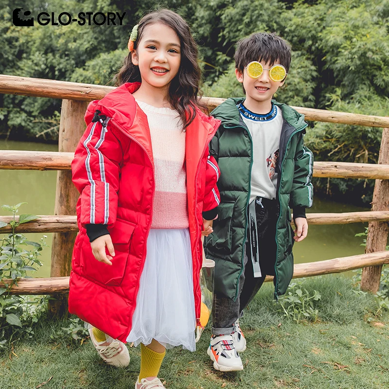 GLO-STORY Fashion Kids Striped Winter Down Jackets with Hooded Girls Boys Pocket Outwear Coats Children Warm Clothes 100-160cm 
GLO-STORY Fashion Kids Striped Winter Down Jackets with Hooded Girls Boys Pocket Outwear Coats Children Warm Clothes 100-160cm