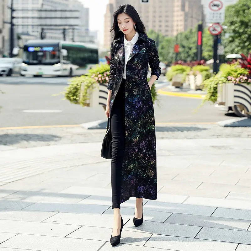 Windbreaker Women's 2022 New European and American Waist Waist Was Thin, High-end Temperament Popular Over-the-knee Jacket
Windbreaker Women's 2022 New European and American Waist Waist Was Thin, High-end Temperament Popular Over-the-knee Jacket