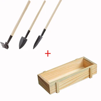 

Shovel Spade Rake Three-piece Durable Potted Planting Flowers Durable Wooden Handle Shovel Mini Gardening Combination Tool