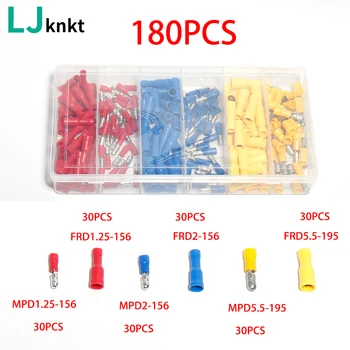 180PCS Three specifications Bullet type cold pressed terminal block Mrd Frd Pre Pre insulated joint For Awg16-14 Plug terminal
180PCS Three specifications Bullet type cold pressed terminal block Mrd Frd Pre Pre insulated joint For Awg16-14 Plug terminal