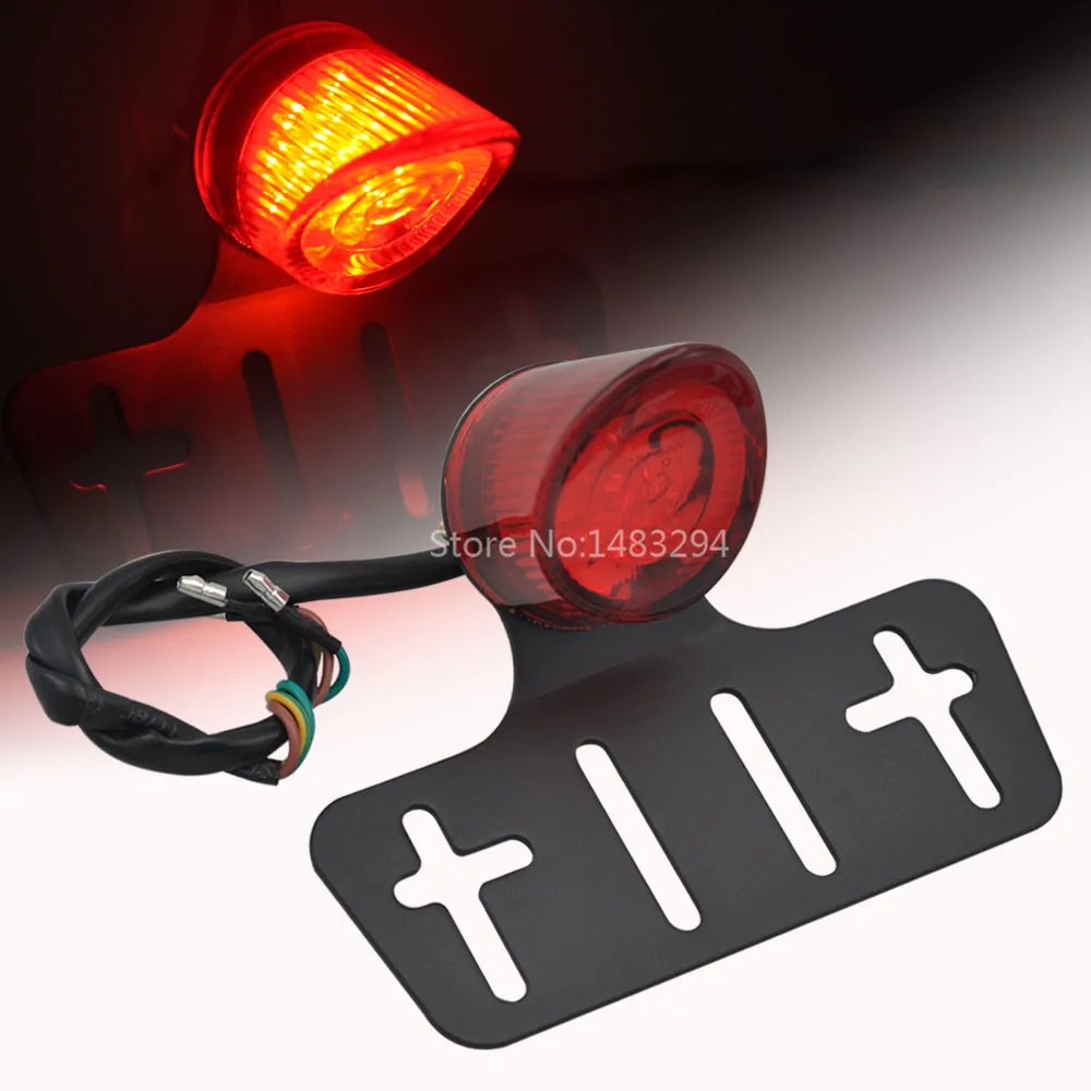Black Motorcycle License Plate Bracket LED Red Lens Rear Brake Tail Light For Harley Honda Kawasaki Cafe Racer Chopper Bobber
Black Motorcycle License Plate Bracket LED Red Lens Rear Brake Tail Light For Harley Honda Kawasaki Cafe Racer Chopper Bobber