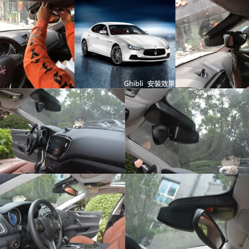 New ! Easy to install Car DVR Video Recorder Dash Cam Camera For Maserati Levante Quattroporte Ghibli hd 1600p Novatek 96675 DVR 3