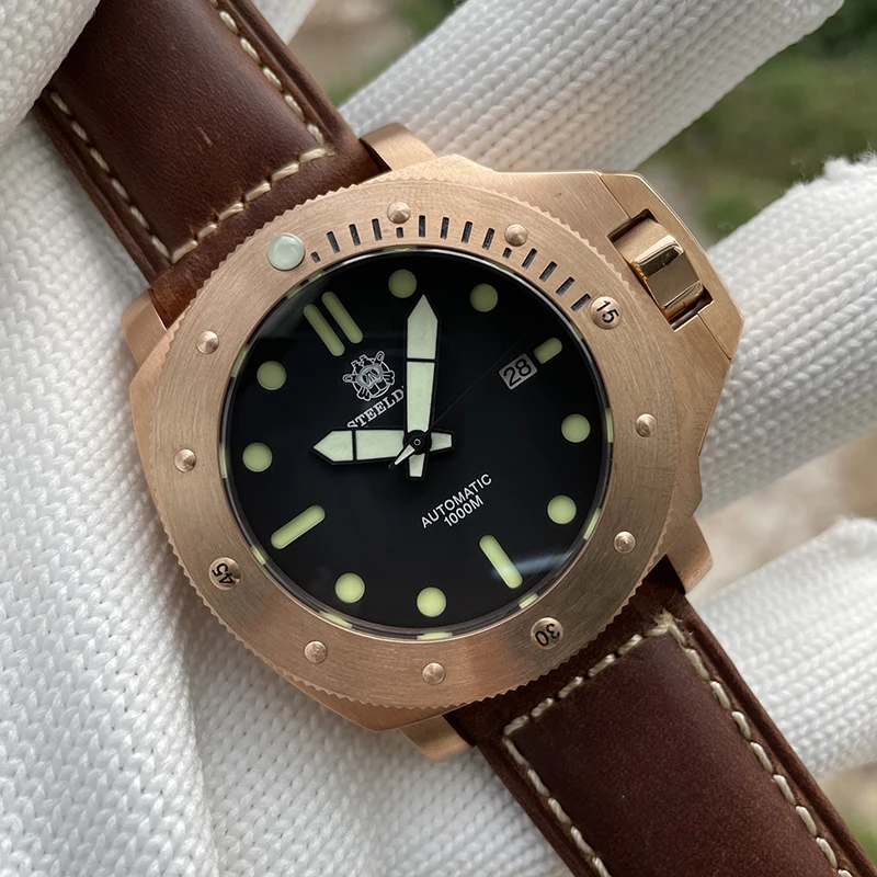 

STEELDIVE Mens Diver Watches Bronze Military Luxury Automatic Mechanical Wristwatch Dive 1000M Waterproof Luminous Sapphire NH35