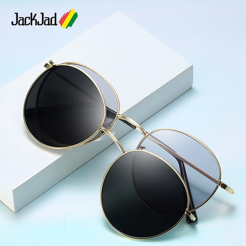 JackJad 2020 Fashion Vintage Round Style Double Layer Clip On Sunglasses Lens Removable Brand Design Sun Glasses Oculos De Sol
JackJad 2020 Fashion Vintage Round Style Double Layer Clip On Sunglasses Lens Removable Brand Design Sun Glasses Oculos De Sol