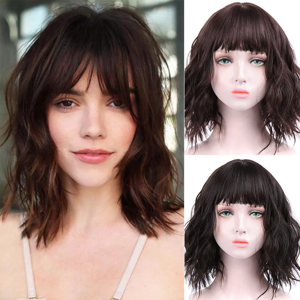 MSTN Synthetic Hair Brown 7 Colors Short Water Wave Wigs For White/Black Women Heat Resistant Fiber Daily Synthetic False Hair
MSTN Synthetic Hair Brown 7 Colors Short Water Wave Wigs For White/Black Women Heat Resistant Fiber Daily Synthetic False Hair